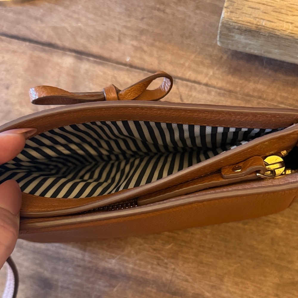 Kate Spade Brown Pebbled Leather Tassel Crossbody Bag - Picture 5 of 10